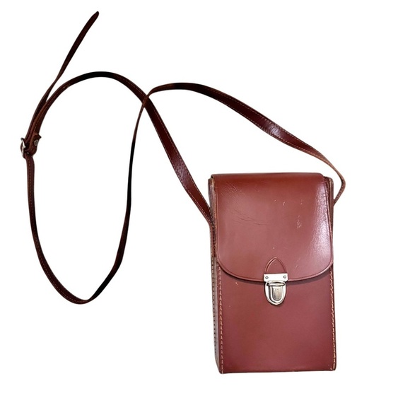 Vintage Homa Leather Camera Bag, Crossbody Purse, English Leather, Brown - Picture 1 of 12